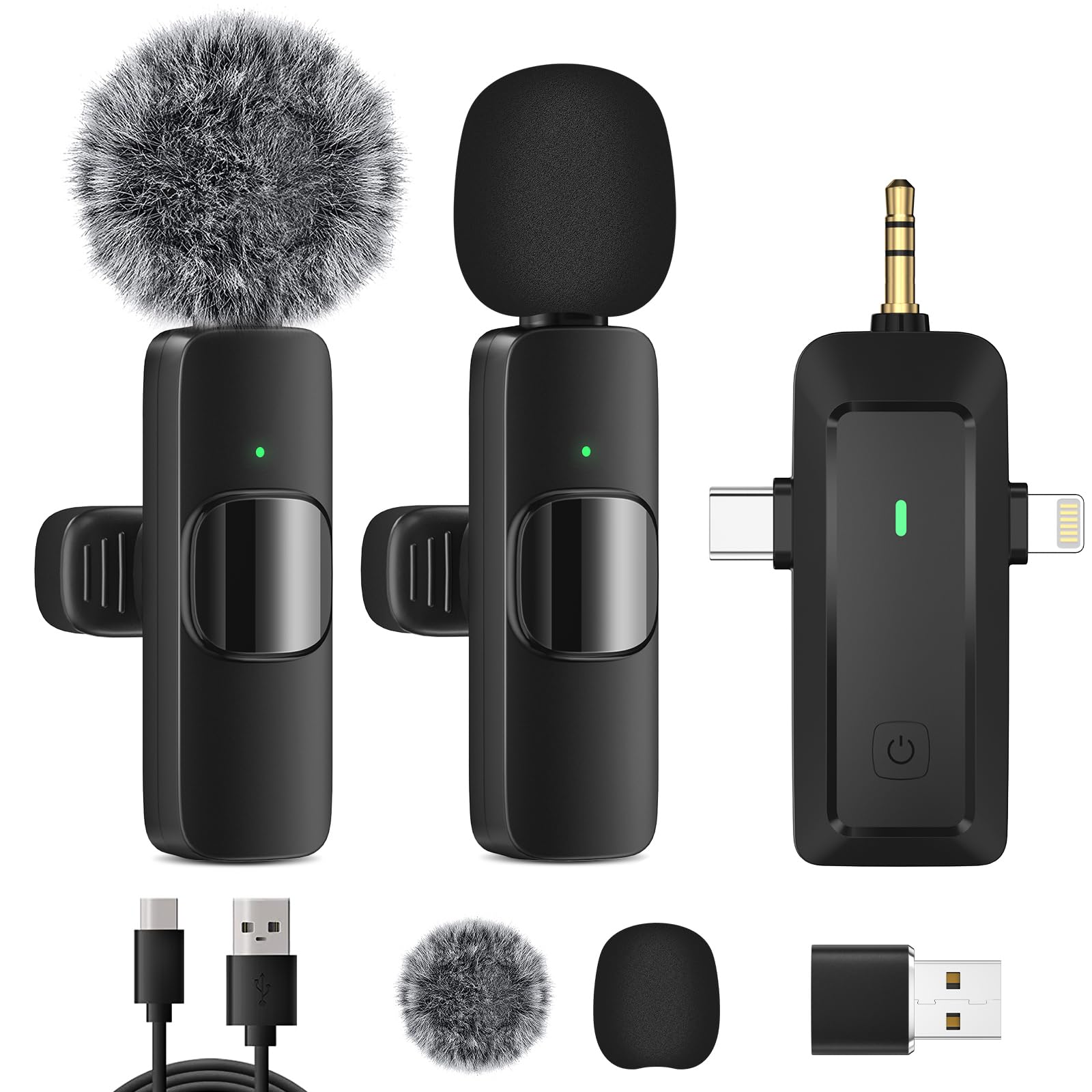 Microphone Cravate sans Fil pour Téléphone Caméra et Ordinateur Portable