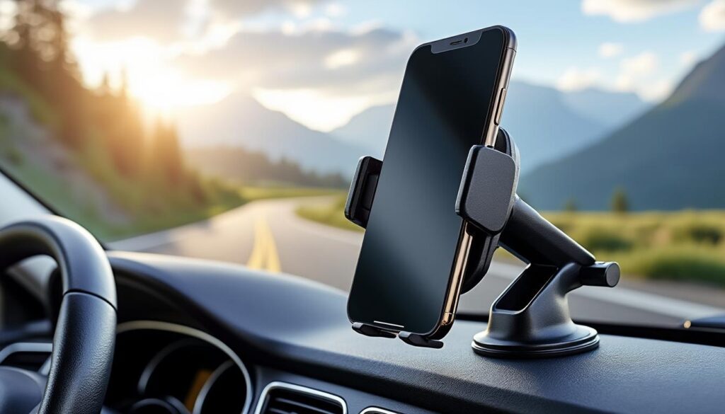 découvrez notre porte-téléphone universel, conçu pour garder votre écran visible et sécurisé lors de vos trajets en voiture. profitez d'une conduite en toute sécurité tout en accédant facilement à votre gps ou à vos appels.
