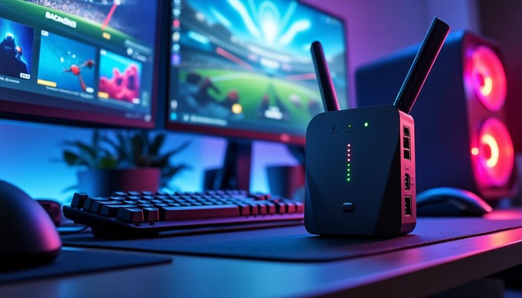 boostez vos performances e-sport avec un répéteur wi-fi équipé d’un port ethernet. profitez d’une connexion réseau stable et rapide pour des sessions de jeu sans interruption.