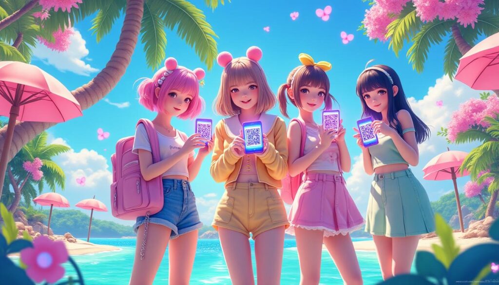 découvrez des qr codes kawaii pour filles dans tomodachi life ! transformez votre île avec des idées stylées et uniques. téléchargez des designs adorables et personnalisez vos personnages pour créer un monde encore plus enchanteur.